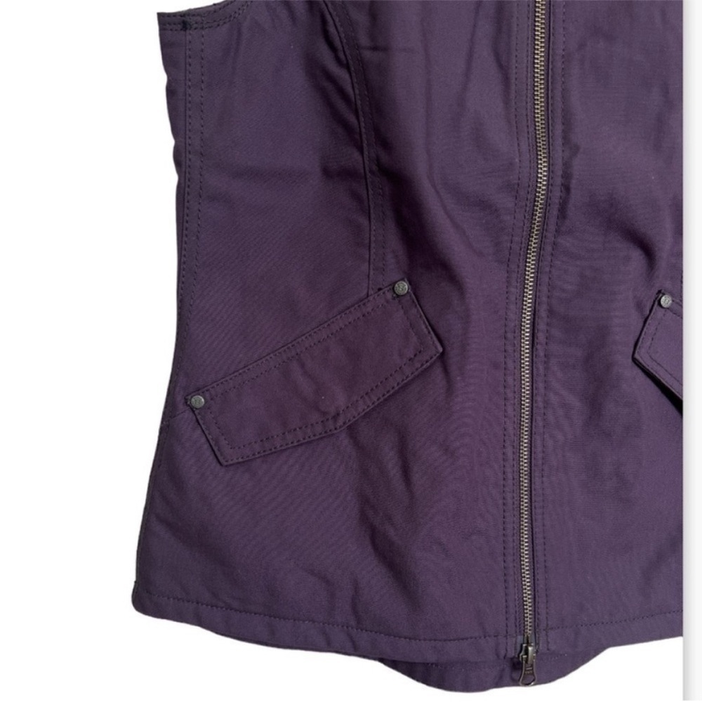 Noble Outfitters Purple Canvas Vest with Faux Fur - Picture 4 of 12